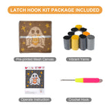 QIONG MENG Latch Hook Kits for Adults, DIY Halloween Ghost Pattern Pillow Cover Kit Needlework Cushion Cover Hand Craft Crochet for Home Sofa Decorations 17 x 17 Inch QIONG MENG