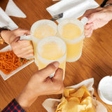 Mifoci 6 Pcs Frosted Beer Mugs for Sublimation 16 oz Blank Glass Cups Can Add Photo Text or Images on Personalized Beer Glass for Husband Dad Men for Oktoberfest Halloween Christmas Gift Mifoci