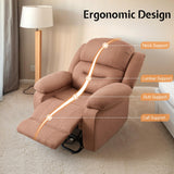 Jocisland Power Lift Recliner Chair for Elderly, Adults Electric Reclining Chairs with Remote Control, Side Pockets, Motorized Sofa for Living Room Bedroom, Infinite Position, Brown Jocisland