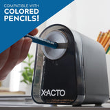X-ACTO Pencil Sharpener, Mighty Mite Electric Pencil Sharpener, With Pencil Saver®, SafeStart® Motor, Black, 1 Count - Home, Office, School, Teacher Supplies X-Acto