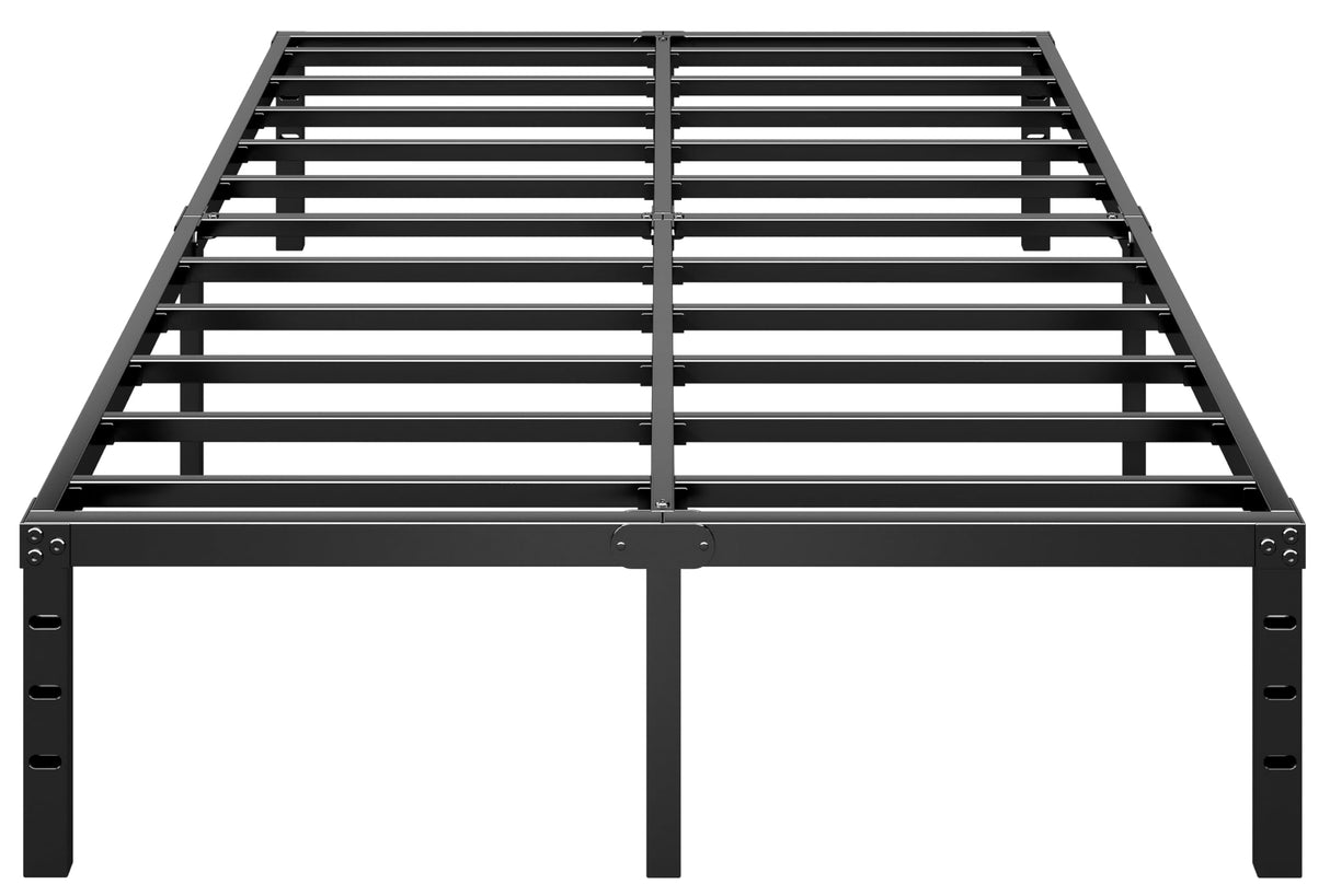 HLIPHA Metal Platform Bed Frame 18 Inch Tall,No Box Spring Needed,King Size Bed with Heavy Duty Strong Support Slats,Easy to Assemble,Black HLIPHA