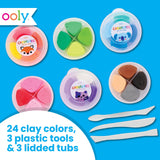 Ooly Air Dry Clay for Kids, 24 Colors Modeling Clay with 3 Shaping Tools, Play Dough Gifts for Kids, Craft Supplies - Creatibles Ooly