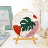 Anidaroel 3 Sets Punch Needle Kits - Beginner Adults Kit with Fabric, Hoops, Yarns and Sewing Needles Anidaroel