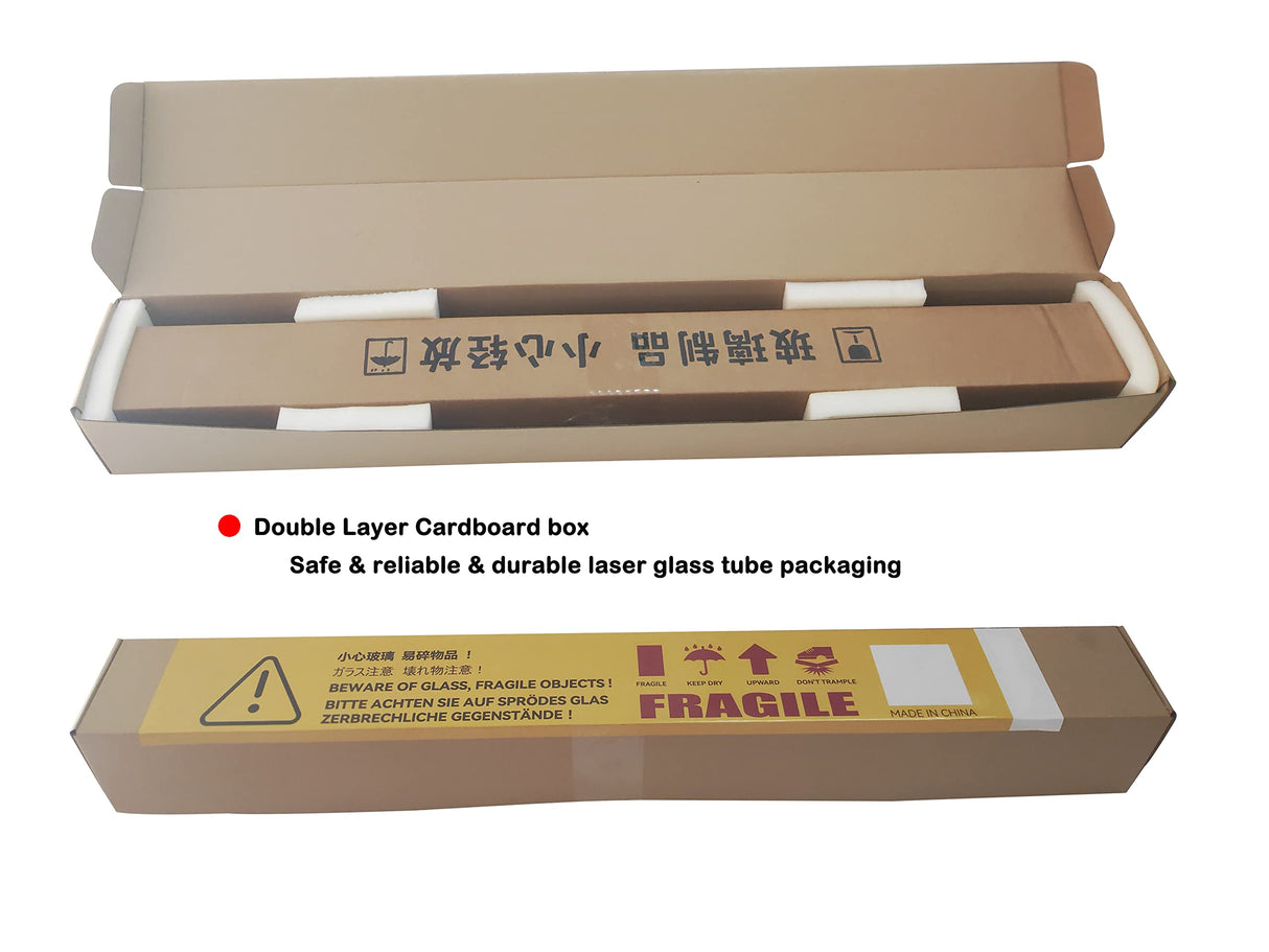 LD-Teemm CO2 Laser Tube, 30W CO2 Laser Tube with Coating 30 watt Length 600mm Dia. 50mm, Wire Pre-Connected for CO2 Laser Cutter Laser Engraving Cutting Machine LD-Teemm