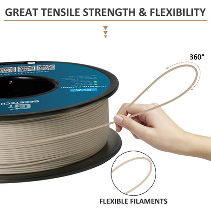 Geeetech Wood Filament 1.75 mm 3D Printer Filament,Walnut Wood PLA Filament 1kg (2.2lbs) 1 Spool,Dimensional Accuracy +/- 0.03 mm,for Most 3D FDM Printer - WoodArtSupply