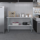 AmGood 18" X 60" Stainless Steel Work Table | Metal Kitchen Food Prep Table | NSF AmGood