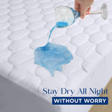 Utopia Bedding Waterproof Mattress Protector, Queen Mattress Pad, Quilted Fitted Cover Stretches up to 16 Inches Deep (White) Utopia Bedding