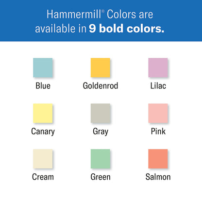 Hammermill Colored Paper, 20 lb Canary Printer Paper, 8.5 x 11-10 Ream (5,000 Sheets) - Made in the USA, Pastel Paper, 103341C