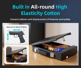 Gun Safe with Handle, Biometric Gun Safe for Handgun, 4-Ways unlock with Sound(APP, Fingerprint, Digital PIN, Key), Smart Lock Box For Cloakroom, Living Room, Bedroom Nightstand and Car Swikitec