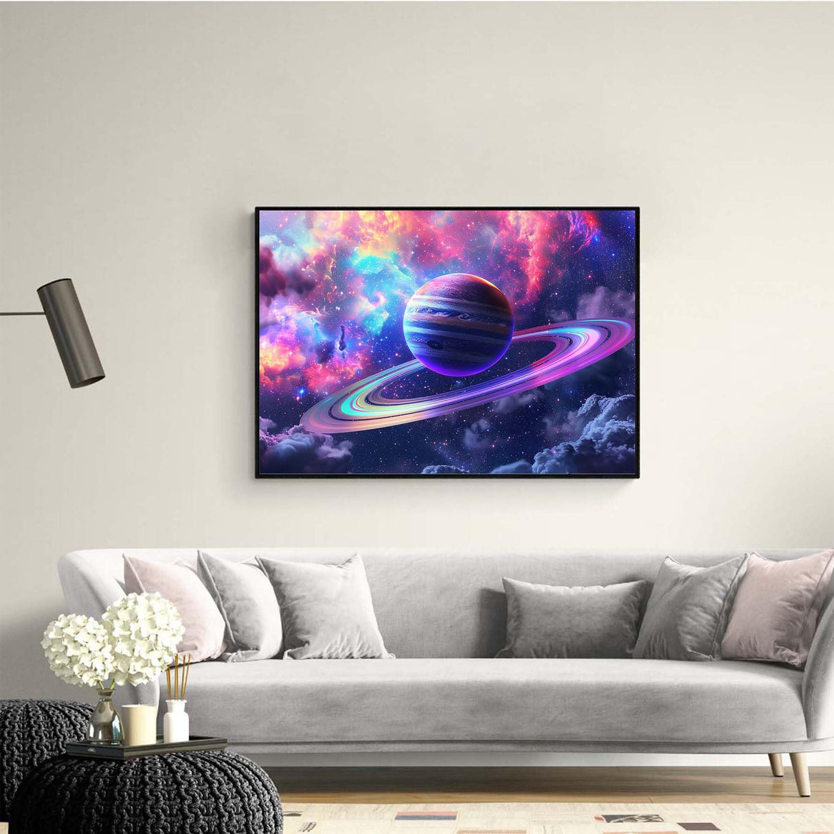 Ginfonr DIY 5D Diamond Art Kits for Adults, Planet Diamond Painting for Adults, Diamond Art Space Full Drill, Diamond Art Kits Embroidery Rhinestone Craft for Home Wall Decor 12 * 16 Inch Ginfonr