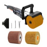 MAXXT Burnishing Polishing Machine, 1300w Surface Conditioning Tool, 6 Speed Variable 3200RPM Motor Drum Machine Grinder, Handheld Electric Stainless Steel Polisher With 3 Polishing Wheels MAXXT