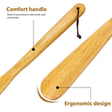 GLEAVI 2pcs Handle Wood Shoehorn： Wood Shoehorn Long and Short Shoe Horn Shoe Spoon Non Slip Shoe Lifter Lazy Shoes Aid Tool for Seniors Elderly Adults Shoe Horns for Men Women-Kids GLEAVI