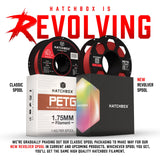 HATCHBOX PETG 3D Printer Filament, Dimensional Accuracy +/- 0.03 mm, 1 kg Spool, 1.75 mm, White HATCHBOX