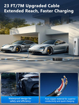 2025 New Portable Level 2 EV Charger (40Amp, 240V, NEMA 14-50P) with 23 Ft Cable. The Mobile Electric Vehicle Equipment Works Home Car Charging, Offering Charging for EV Model Tyocle