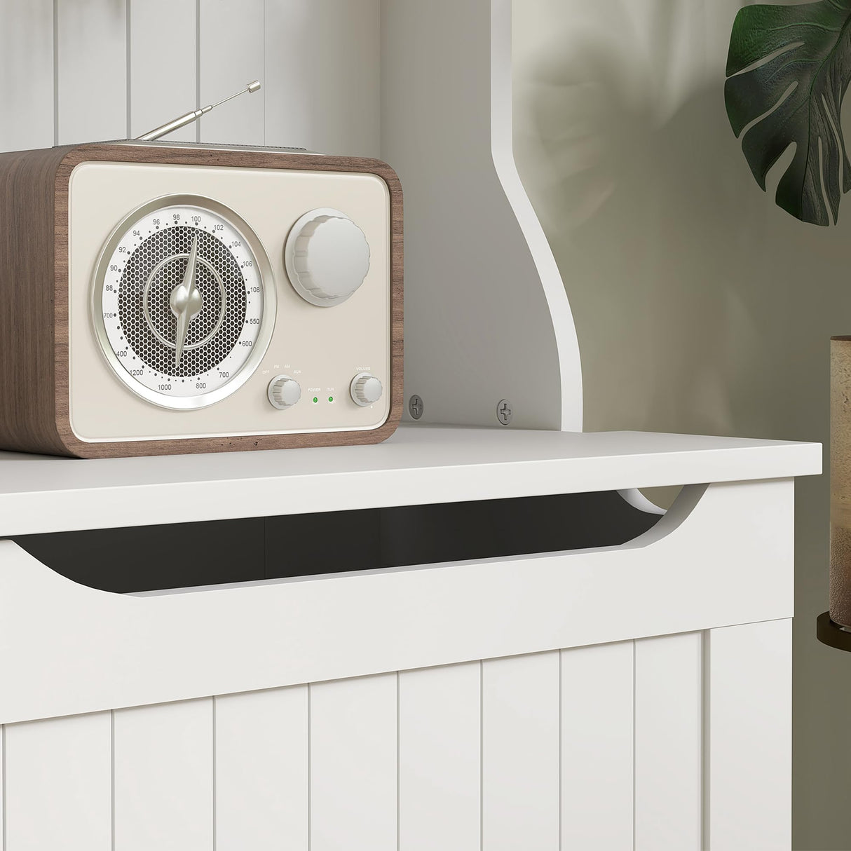 HOMCOM 3-In-1 Hall Tree with LED Lights and Shoe Storage, Standing Coat Rack with Shoe Bench, Entryway Furniture with Five Hooks, White HOMCOM