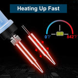 Electronics Soldering Iron Kit - 80W Digital LCD Solder Gun with ON/OFF Switch Adjustable Temperature Controlled and Fast Heating Thermostatic Design Welding Tools for DIY Welding Circuit Board (80W) SREMTCH