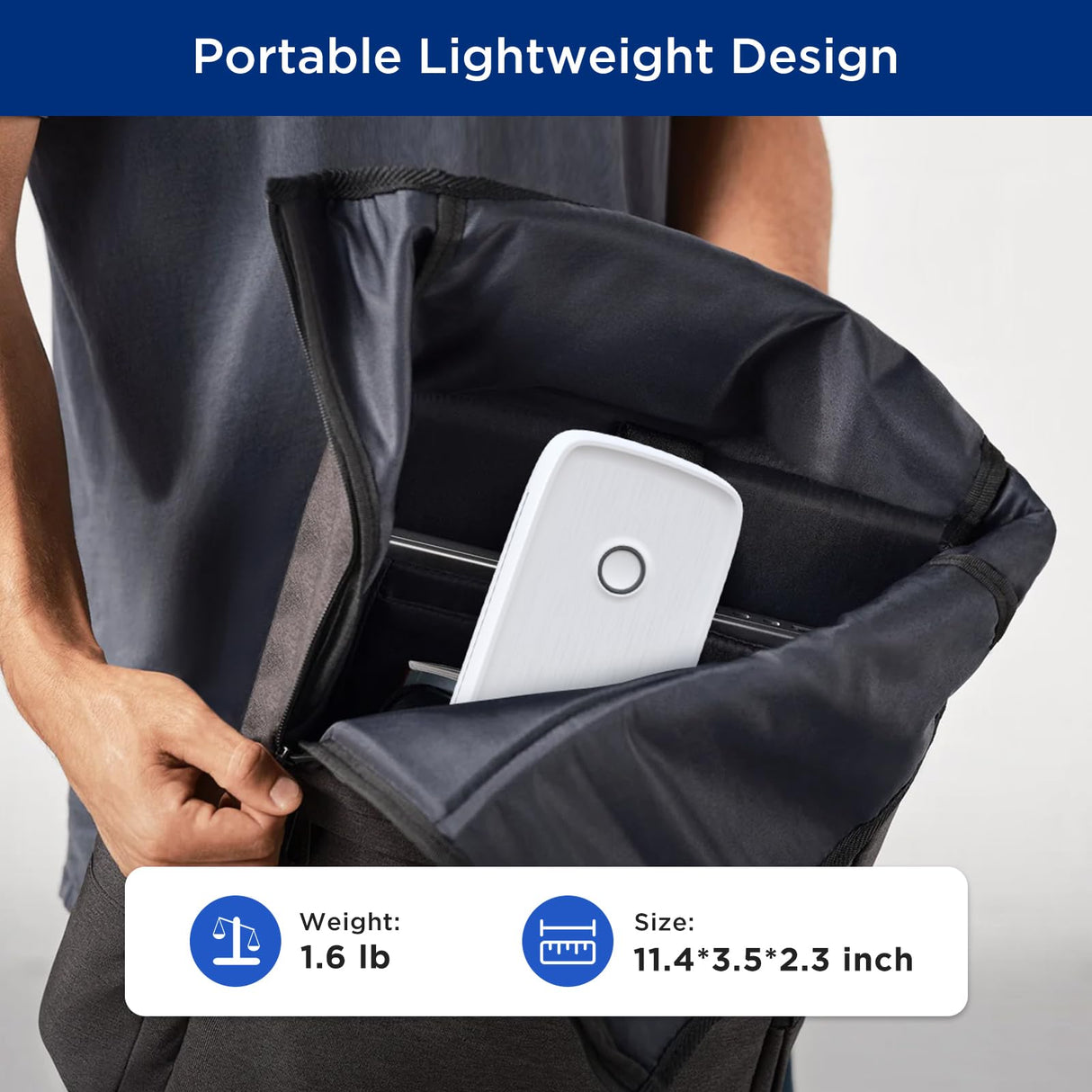 SUPVAN T200M Portable Printer Wireless for Travel, Bluetooth Inkless Printer with 300 DPI, Prints 400 Pages per Charge, Supports 8.5" X 11" US Letter, Compatible with iPhone, Android & Laptop SUPVAN