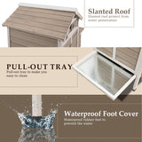 Ketive Chicken Coop Chicken House Outdoor with Removable Trays, Wooden Rabbit Hutch Poultry Cage with Nesting Box, Indoor Hen House Chicken Cage with Ramp for Garden Backyard (32"L x 23.6"W x 36.6"H) ketive