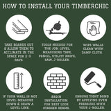 Timberchic Pine Wooden Wall Planks - Simple Peel & Stick Wall Covering Application for DIY Accent Wall & Home Improvement - Premium Modern Wall Paneling - (4" Wide - 20 Sq. Ft., Baxter Blonde) Timberchic