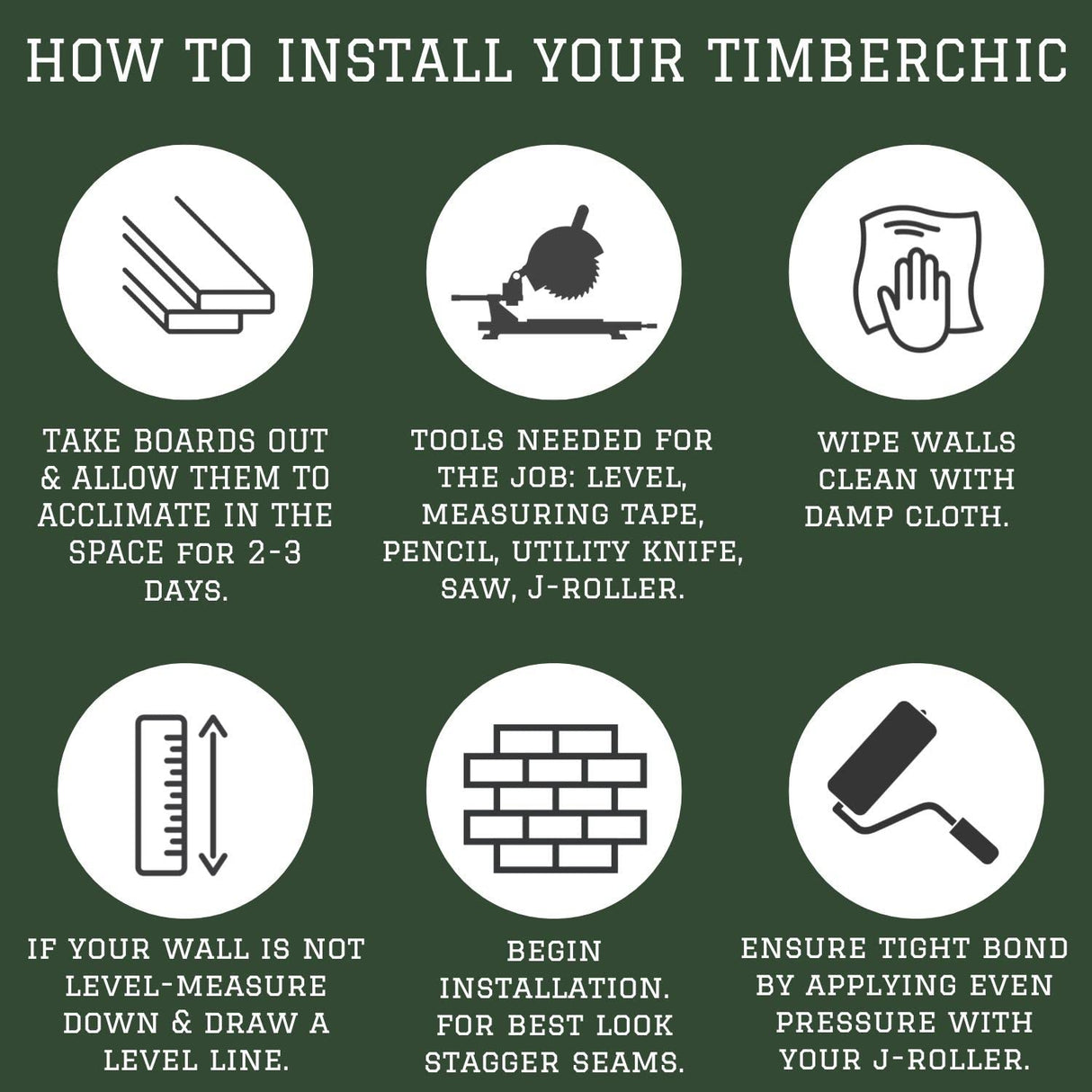 Timberchic from The Woods Wooden Wall Planks - Simple Peel & Stick Wall Covering Application for DIY Accent Wall & Home Improvement - Modern, Premium Wall Paneling (Sample Pack) (All Shades) Timberchic