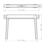 ToughBuilt - Sawhorses with 2x4 Support Arms 1100 LB Capacity - Heavy Duty Construction with Fast Open Legs and Easy Grip Handle - (TB-C500) - 2-Pack ToughBuilt