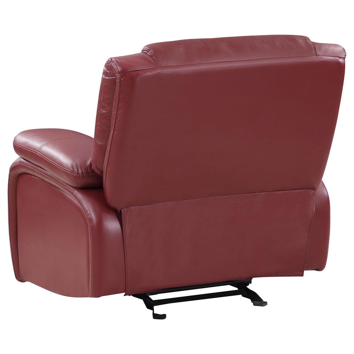 Coaster Home Furnishings - Camila - Leatherette Upholstered Glider Recliner Chair - Manual Recline, Padded Armrests, Plump Back, Smooth Gliding Motion - Living Room - 38-Inch - Red - 610243 Coaster Fine Furniture