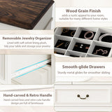 Jocoevol Farmhouse Dresser for Bedroom 7 Drawer Dresser with Deep Drawers, Tall White Big Large Wooden Chest of Drawers for Living Room, Hallway, Entryway (White, 7 Drawer) Jocoevol