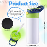 Guiqulai 12 oz Kids Sublimation Tumbler, 2 Pack Sublimation Sippy Cup Blank Stainless Steel Sublimation Blank Water Bottles, Double Wall Insulated Kids Tumbler for Travel,DIY Gift Guiqulai