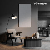 Olanglab Sound Absorbing Acoustic Wall Panels 2 Pack, 2'' 24''x48'' Fiberglass Sound Dampening Panels, Large Fabric Wrapped Sound Proof Panels for Walls (Light Gray) Olanglab