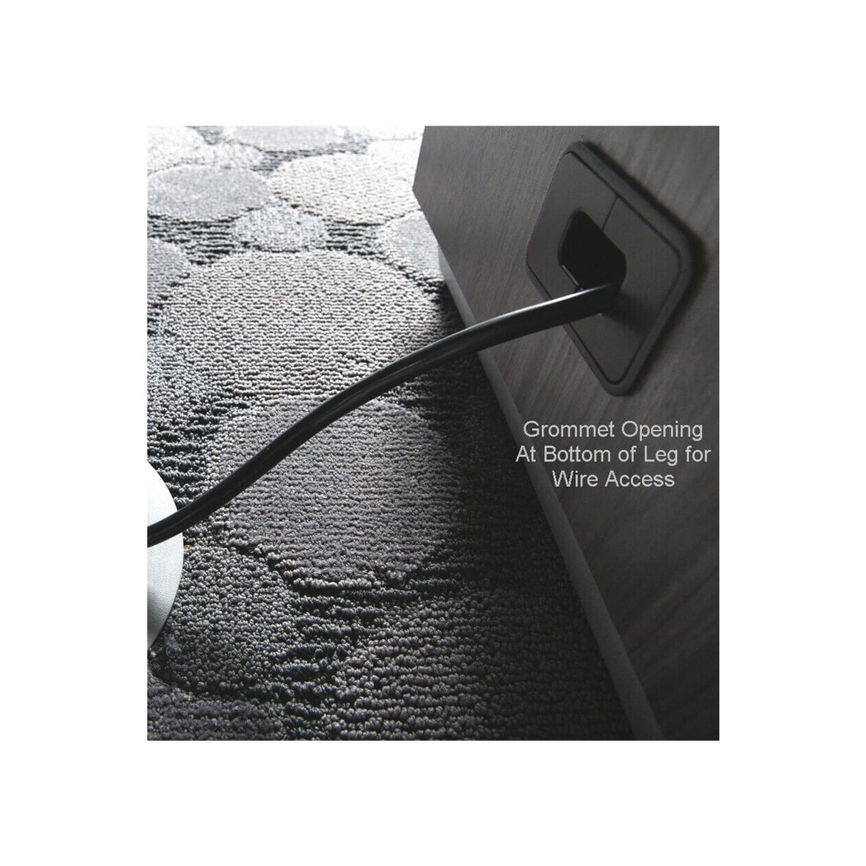 Thaweesuk Shop New Two Tone Gray and White 10 FT Modern Rectangle Shaped Conference Table Square Legs Grommets Racetrack Meeting Boardroom Desk High End Office Furniture Wood 120''L x 48''W x 30''H WoodArtSupply