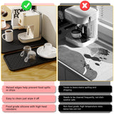 2024 New Silicone Coffee Mat with Convex Edge,24''x16''Coffee Bar Mat Easy to Clean, Coffee Bar Accessories Fits Under Coffee Makers, Coffee Pots,ice Makers and kitchen Countertops or Dish Racks beenxmyy