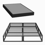 Queen Box Spring, 10 inch Box Spring for Queen Bed, Heavy Duty Metal Bed Frame with Fabric Cover, 3000lbs Max Weight Capacity Bed Base Mattress Foundation, Easy Assembly, Noise Free, Black Superay