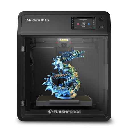FLASHFORGE Adventurer 5M Pro 3D Printer, 600mm/s High Speed FDM Printer with Fully Auto Leveling, Quick Detachable 280°C Nozzle Bundle, Remote Control, Dual Filtration System, Print Size 220×220×220mm Creator