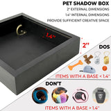 vinatimes 8.6'' Pet Memorial Gift Shadow Box Black Collar Holder Picture Frame Pet Paw Ink Kit Dog Wooden Sculpture Bottle Rainbow Pet Hair Keepsake Gift Loss of Dog Cat Tabletop Wall Hanging PSD-4B vinatimes