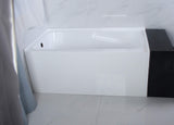 Aqua Eden VTAP543023L 54-Inch Acrylic 3-Wall Alcove Tub with Arm Rest and Left Hand Drain Hole, White Kingston Brass