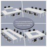 Tribesigns 6.5 FT Conference Room Table, 78.74" W x 27.56" D Large Office Conference Table, Modern Seminar Meeting Table for Boardroom. (Only Table) (White) Visit the Tribesigns Store