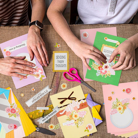 AHANDMAKER Paper Card Making Kits Colorful Handmade Greeting Card Kits for Christmas Day Cards, Easter Cards Birthday Invitation, DIY Envelope & Card Making, Slightly Lighter Color AHANDMAKER
