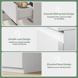 Jocoevol Modern White 9 Drawer Dresser for Bedroom, Simply Chest of Drawers, Wood Storage Dresser with Deep Drawers for Living Room Hallway Entryway, White Jocoevol
