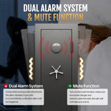 KAER 20 Fireproof Gun Safe - Biometric Gun Safe for Rifles and Pistols Fire Proof Large Rifle Safe Long Gun Cabinet for Shotguns with Digital Keypad, Removable Gun Racks, Pistol Pockets KAER