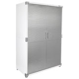 Seville Classics UltraHD Solid Steel Lockable Metal Storage Cabinet Locker Organizer w/Adjustable Shelves for Garage, Warehouse, Office, Classroom, 48" W x 24" D x 72" H, White Seville Classics