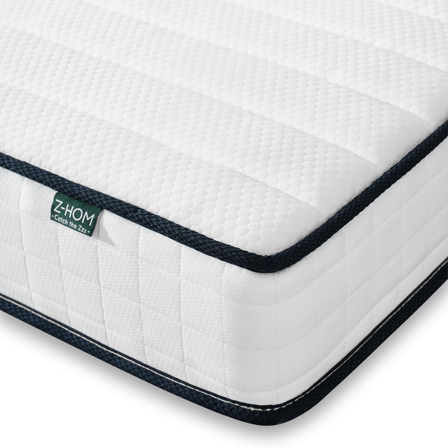 Z-hom Queen Mattress 8 Inch, Queen Size Mattresses Hybrid Innerspring Mattress in a Box, Queen Foam Spring Mattress with Motion Isolation & Pressure Relief for Queen Bed Frames, Medium Soft, White