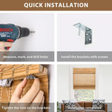 LazBlinds Cordless Bamboo Roman Shades, Privacy Blinds for Interior Windows, Room Darkening Roll Up Bamboo Blinds for Home & Patio, 52" W x 40" H, Privacy-Eastfield Teak LazBlinds