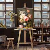 Natuyalo Paint by Numbers for Adults - DIY Adult Paint by Number Kits Painting on Canvas Flowers in Vase Painting by Numbers for Beginners, Plant Art Craft Kits for Adults (16x20 Inch) Natuyalo