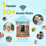 NETVUE by Birdfy Smart Feeder with Camera Solar Power, Smart Birdwatching Camera, Auto Capture Videos & Notify, Ideal Gift for Family NETVUE
