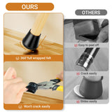 Meldel 24 PCS Silicone Chair Leg Floor Protectors Extra Small(0.6"-0.8") Rubber Felt Furniture Pads Chair Legs Caps/Covers for Hardwood Floors, Tile from Scratches & Reduce Noise - Round, Black Meldel