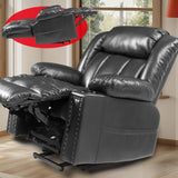 Neioml Four Motor Zero-Gravity Large-Wide Power Lift Chairs Recliners for Elderly, Infinite Position, 180° Lay Flat Lift Chair Big and Tall, Heat & Massage (Breathable Leather, Black) Neioml
