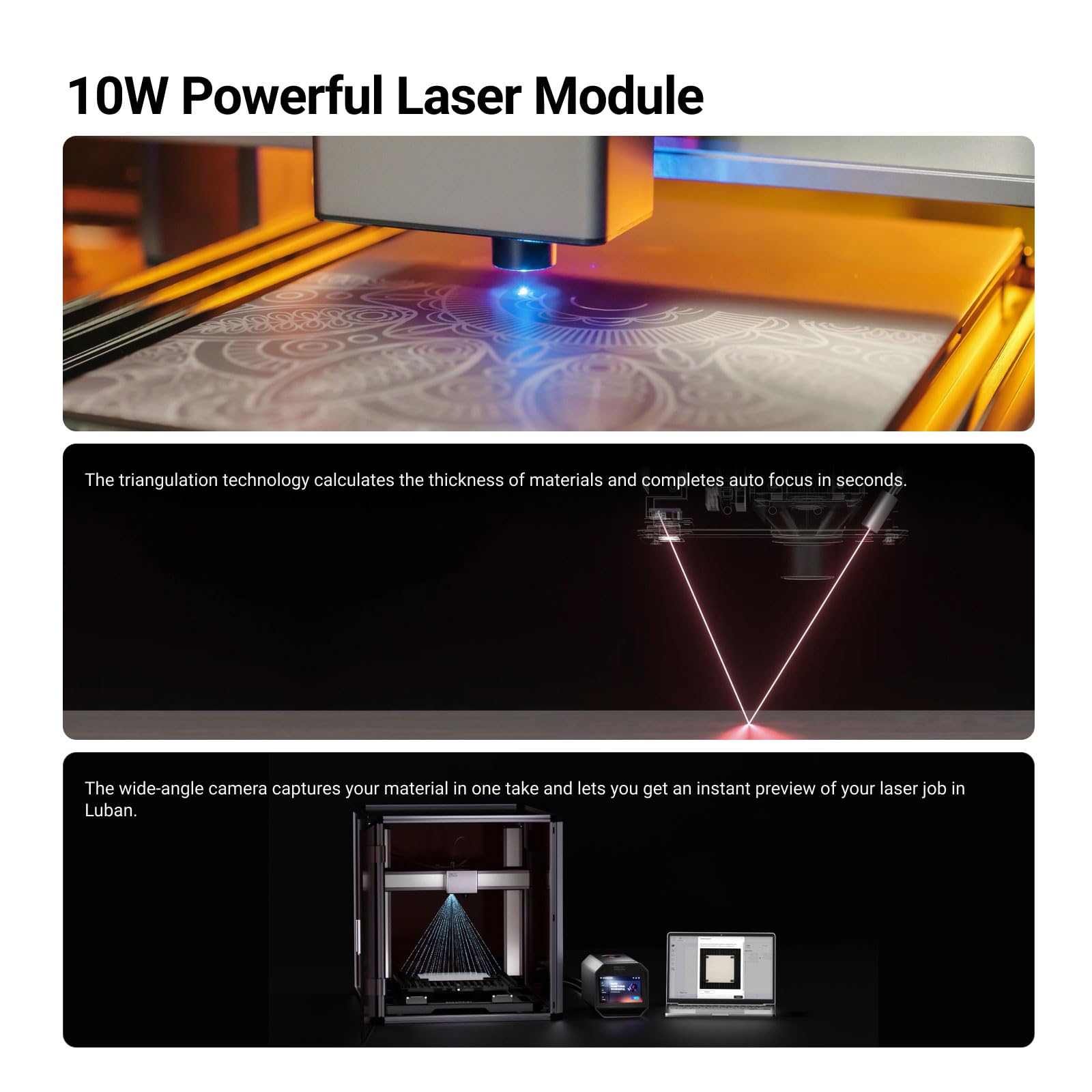 Snapmaker Artisan 3 in 1 3D Printer with 10W Laser Engraver & 200W CNC Carving,FDM 3D Printer Dual Extrusion Large Printing Size 15.75"x15.75"x15.75" with 7" Touchscreen,Industrial-Grade Line - WoodArtSupply