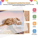 Panana Puzzle Locker 1000 Piece Puzzle Board with Drawers and Cover,30"x22" Portable Wooden Jigsaw Puzzle Table with 4 Drawers,Lazy Susan Spinning Puzzle Boards Birthday Gift (1000 pcs - Rotating) Panana