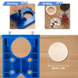 Mesee Hinge Jig Drill Bits Set 35mm Forstner Bit with Door Hinge Hole Jig Template Concealed Hinge Hole Drill Guide Locator Woodworking Cabinet Hinge Boring Jig Hole Cutter Positioner Tool Kit Mesee