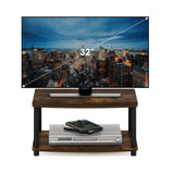 Furinno Turn-N-Tube No Tools 2-Tier Elevated TV Stand, Amber Pine/Black Furinno